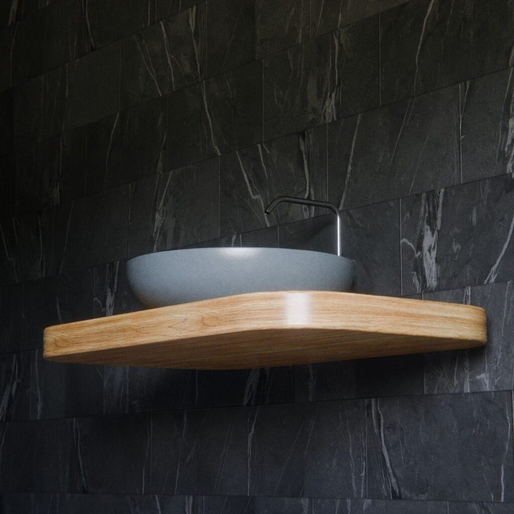 Zwevende plank bevestigen aan stenen muur — Zwevende plank bevestigen aan een stenen muur